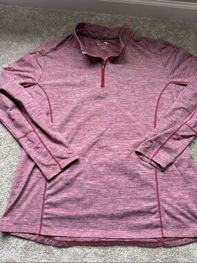 Baleaf Heathered Maroon/Pink Performance Top